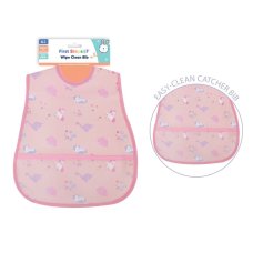 FS878: Baby Pink Peva Bib With Pocket